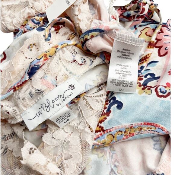 IN BLOOM BY JONQUIL Tangelle Paisley Print Cami & Shorts 2-Piece Pajama …  - Picture 6 of 10